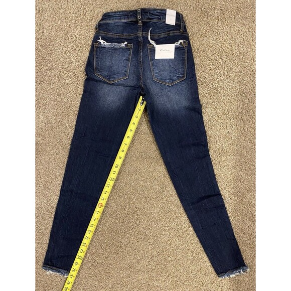 Kancan Women's Mid Rise Ankle Skinny Jeans Sz 0/23‎ Style VBK1317A - Picture 9 of 10
